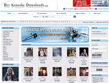 Tablet Screenshot of buykaraokedownloads.com